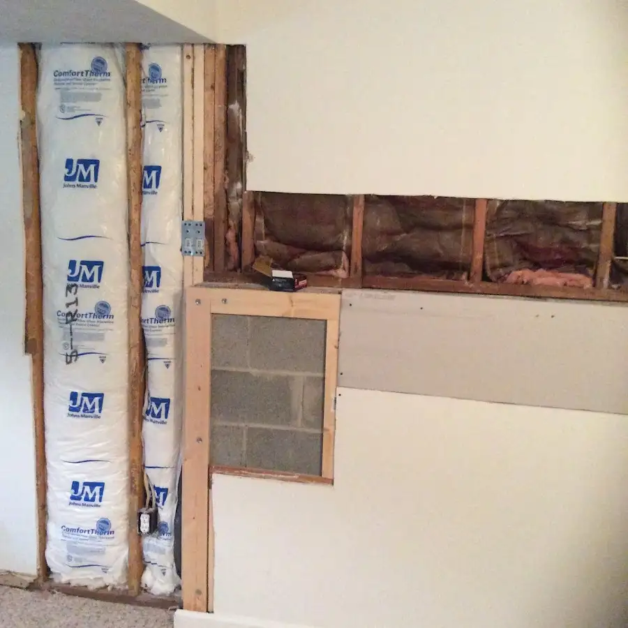 Wall insulation replacement during Contents Cleaning & Restoration in Sansom Park